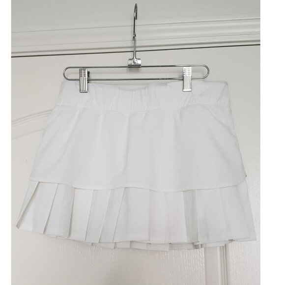 BNWOT Calvin Klein white pleated skort tennis skirt w shorts underneath SMALL - Picture 14 of 15